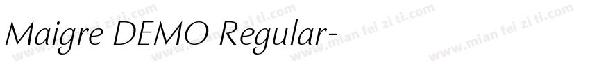 Maigre DEMO Regular字体转换